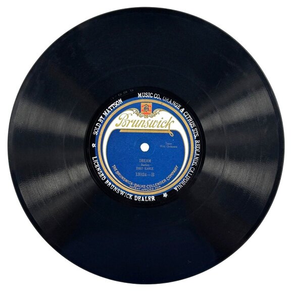 Theo Karle Until / Dream 10in Shellac 78 RPM Brunswick 13024 Vintage Record - Picture 3 of 4